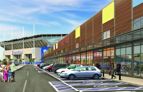 Turned down: a visualisation of the scheme proposed by Everton Football Club
