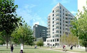 Quintain: artist's impression of new Greenwich homes