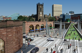 Plans approved by Salford and now by Manchester will revive the Greengate area as a public open space.
