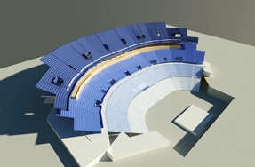 A visualisation of the plan for Leeds Arena