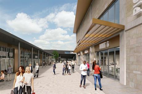 The planned Pioneer Place combines a cinema, food outlets, retail space and car parking (PIC AEW Architects)