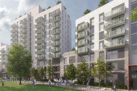 The planned Ark Soane Academy occupies the first three floors of the development in Ealing