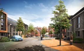 A visualisation of the Larner Road estate, Erith, following regeneration