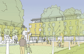 Planning permission is being sought for a new community at the 10 hectare site of the former British Union Shoe Machinery works in Leicester.