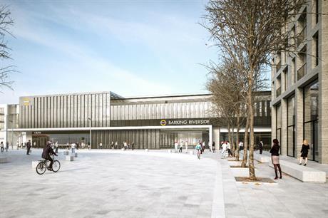 The design for the planned Barking Riverside station, by Moxon Architects