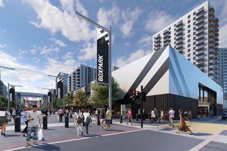 Boxpark Wembley will be located in the heart of the Wembley Park regeneration