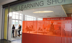 The Learning Shop is a partnership between Bluewater shopping centre, North-West Kent College and Jobcentre Plus.