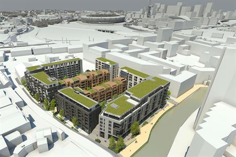 The Cooks Road scheme combines commercial space with 194 homes