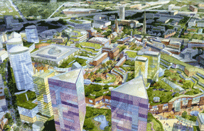 Vision: a shot of the proposed city centre