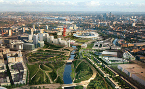 Visualisation of the Olympic Park, which has transferred to the OPLC