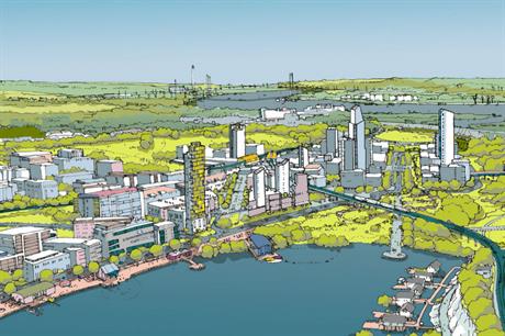 A vision for the residential and commercial heart at Ebbsfleet Central (PIC Ebbsfleet Development Corporation)