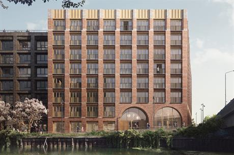 Visualisation of one of the upcoming residential buildings at Fish Island Village (PIC Forbes Massie Studio)