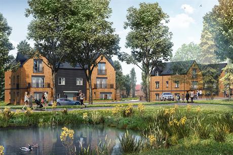 Gardner Stewart Architects' design for housing at Mindenhurst, which will sit in a woodland setting