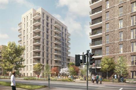 JTP's design for the Rainham estate has mid-rise high density buildings around a series of open spaces (PIC JTP)