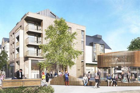 The design for the Hertford scheme sets retail and other uses in a pleasant environment with a public square