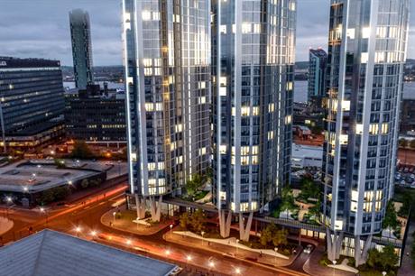 Developer Elliot Group's towers will rise to 39, 33 and 27 storeys (PIC Falconer Chester Hall)
