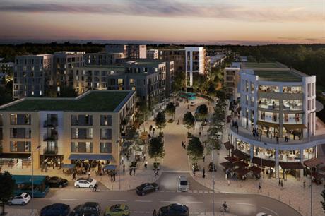 The Cheshunt Lakeside proposal combines homes with commercial space (PIC Inland Homes)