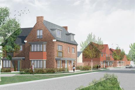 First phase homes in the Pease Pottage community include reinterpretations of local Edwardian redbrick architecture