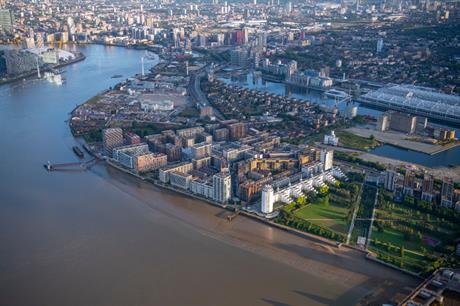 Royal Wharf occupies a 17 hectare site fronting the River Thames (PIC Jason Hawkes)