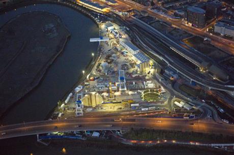 Limmo Peninsula was used for construction of the Elizabeth Line but will now be developed with homes (PIC Transport for London)