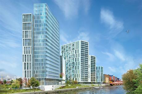 The English Cities Fund scheme in Salford will deliver homes and commercial space in a string of towers (PIC AHR)
