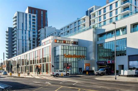 Homes have been fitted around a Sainsbury's store at Nine Elms (PIC Romag)