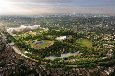 Crystal Palace: an artist's visualisation of the proposed redevelopment