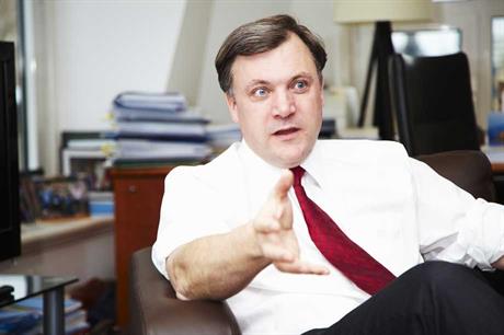 Shadow chancellor Ed Balls