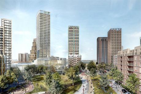The south west London estate regeneration will deliver homes for a range of tenures, with a park and other amenities (PIC HTA)