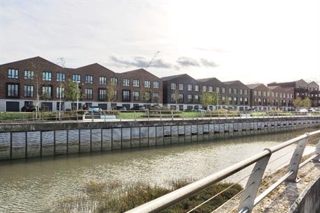 Rochester Riverside homes have garages and utility space at ground level (PIC Richard Simmons)