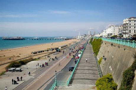 Brighton's Madeira Drive has been closed to allow for safe exercising (PIC Brighton & Hove City Council)