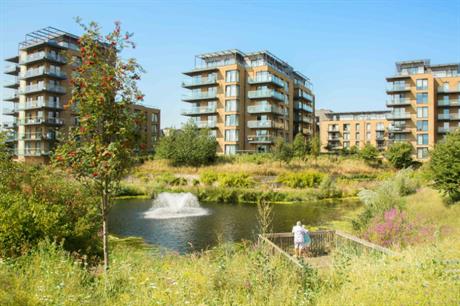 Ponds and lakes on developments, as here at Kidbrooke Park, promote biodiversity (PIC Berkeley Homes)