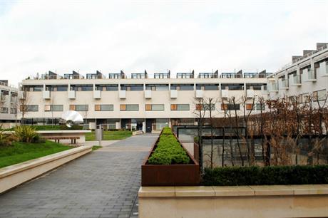 Below ground parking allows for a central garden, providing a pleasant aspect for the homes (PIC David Edwards)