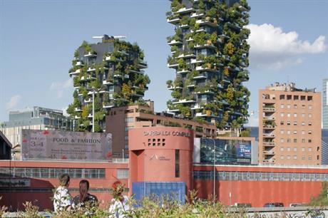 The residential towers of Bosco Verticale in Milan demonstrate the potential for vertical greening (PIC Stefano Boeri Architetti)