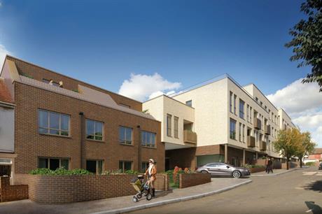 The Leyton housing scheme uses a commercial air source heat pump, as well as individual booster pumps (PIC Galliard Homes)