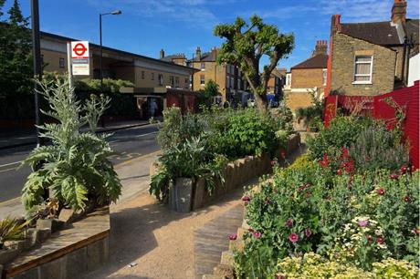 Meeting places like bus stops are ideal locations for pocket parks (PIC Edible Bus Stop)
