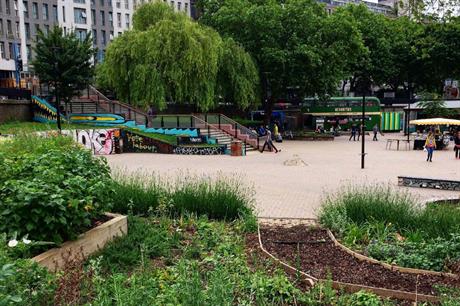 Growing spaces can be created in many places, including the centre of a roundabout (PIC Edible Bristol)