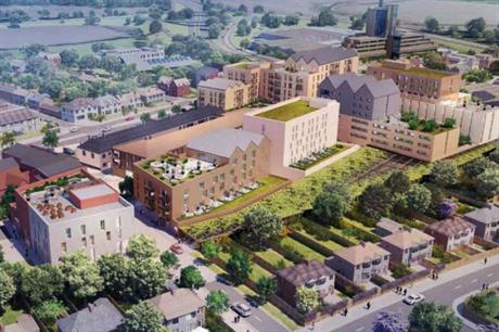 The new centre will be much higher than surrounding suburban homes (PIC Mace)