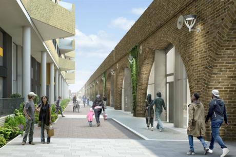 The new housing would be close up against the railway (PIC Pollard Thomas Edwards)