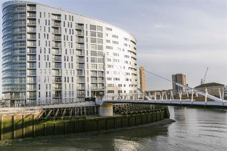 The new "swing bridge" across Deptford Creek