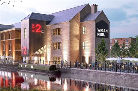 A mix of uses, townhouses and a canalside walk are all part of the plans for Wigan Pier (PIC Step Places)