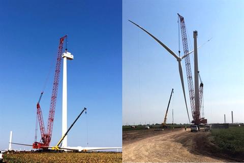 The first SGRE SWT-2.625-120 turbine was installed at Rock Falls wind farm in Oklahoma in September 2017