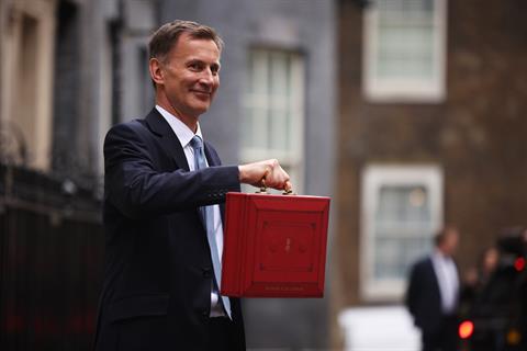 No extra help for renewables: UK Chancellor of the Exchequer Jeremy Hunt unveils the Spring Budget. (Credit: Dan Kitwood / Staff / Getty Images)