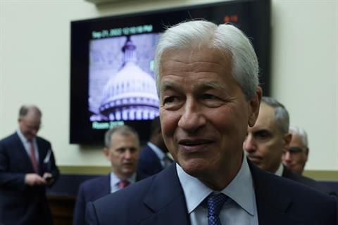 JP Morgan Chase CEO Jamie Dimon told shareholders the state may need to invoke 'eminent domain' in order to secure new wind and solar projects (Credit: Alex Wong / Getty Images) 