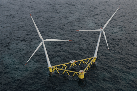 Hexicon's floating wind platform concept (pictured) was one of four highlighted by Aegir's report as well positioned  to capture early market capacity