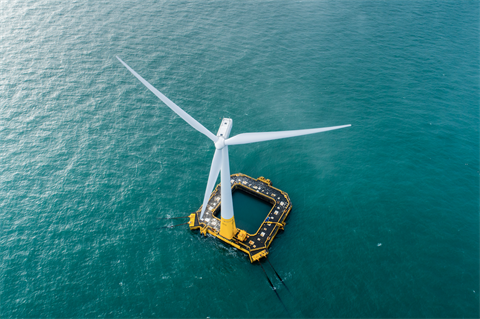 BW Ideol also provided the floating platform for France's first floating offshore wind turbine 