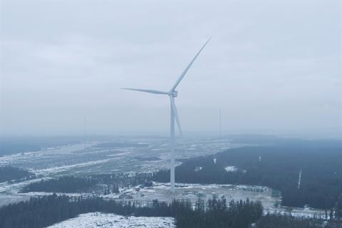 Siemens Gamesa's SG 14-222 DD offshore wind turbine installed at the Østerild test centre in Denmark