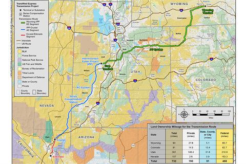 TransWest transmission line 'will open for service in 2025'