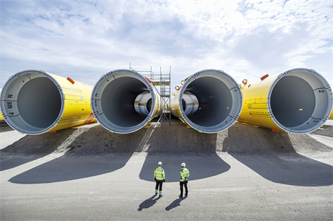 Foundations ready to be installed at the 1.5GW Hollandse Kust Zuid project, which will feature 140 Siemens Gamesa 11MW turbines (pic:Vattenfall/Jorrit Lousberg)