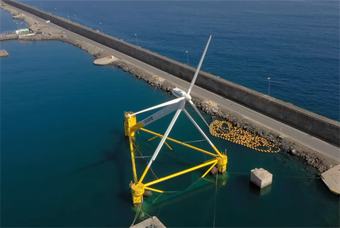 X1 Wind has now installed the 1.4km-long dynamic cablethat will connect the prototype to Plocan's smartgrid (pic credit: X1 Wind/YouTube)
